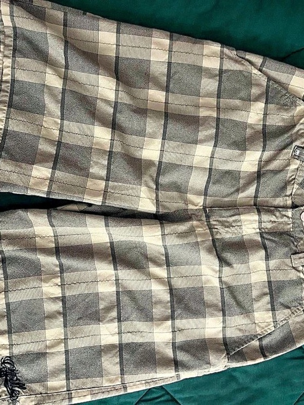 O'Neill Plaid Flat Front Shorts Waist 32